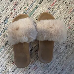 Faux Fur Slide Sandals